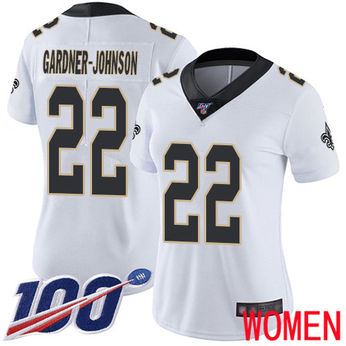 New Orleans Saints Limited White Women Chauncey Gardner Johnson Road Jersey NFL Football 22 100th Season Vapor Untouchable Jersey